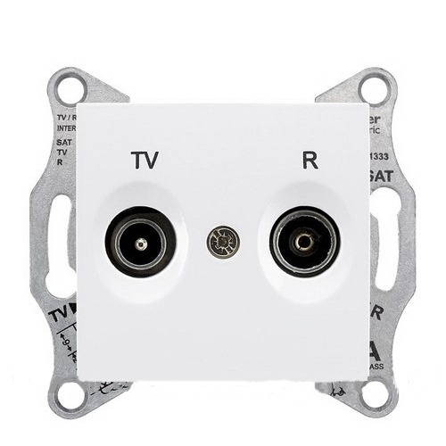 SEDNA - TV/R INTERMEDIATE OUTLET - 4DB WITHOUT FRAME WHITE